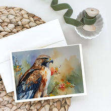 Load image into Gallery viewer, Hawk Greeting Cards - Blank Note Cards – 8-Pack of Artist-Designed Cards with Envelopes