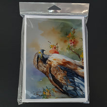 Load image into Gallery viewer, Hawk Greeting Cards - Blank Note Cards – 8-Pack of Artist-Designed Cards with Envelopes