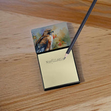 Load image into Gallery viewer, Hawk Sticky Note Holder- Refiilable Desk Accessory Note Pad
