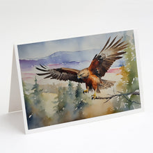 Load image into Gallery viewer, Hawk Greeting Cards - Blank Note Cards – 8-Pack of Artist-Designed Cards with Envelopes