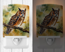 Load image into Gallery viewer, Long-Eared Owl Ceramic Night Light