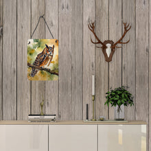 Load image into Gallery viewer, Long-Eared Owl Wall or Door Hanging Prints