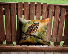 Load image into Gallery viewer, Long-Eared Owl Throw Pillow - 14x14 Decorative Pillow – Art for Your Home &amp; Patio