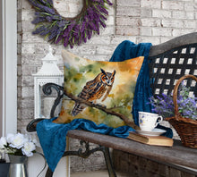 Load image into Gallery viewer, Long-Eared Owl Throw Pillow