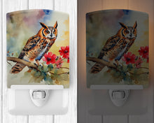 Load image into Gallery viewer, Long-Eared Owl Ceramic Night Light