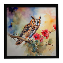 Load image into Gallery viewer, Long-Eared Owl Framed Metal Print
