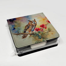Load image into Gallery viewer, Long-Eared Owl PU Leather Note Paper Holder
