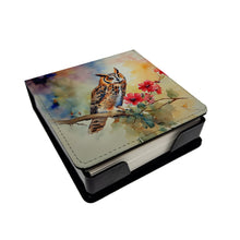 Load image into Gallery viewer, Long-Eared Owl PU Leather Note Paper Holder