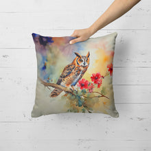 Load image into Gallery viewer, Long-Eared Owl Throw Pillow