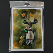 Load image into Gallery viewer, Mallard Greeting Cards - Blank Note Cards – 8-Pack of Artist-Designed Cards with Envelopes