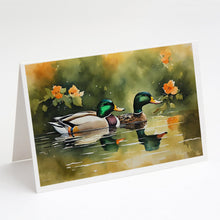 Load image into Gallery viewer, Mallard Greeting Cards - Blank Note Cards – 8-Pack of Artist-Designed Cards with Envelopes