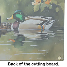 Load image into Gallery viewer, Mallard Glass Cutting Boards – Durable, Decorative Kitchen Art
