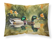 Load image into Gallery viewer, Mallard Standard Pillowcase – Artistic Decorative Front, White Back
