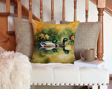 Load image into Gallery viewer, Mallard Throw Pillow - 14x14 Decorative Pillow – Art for Your Home &amp; Patio