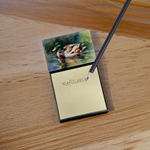 Load image into Gallery viewer, Mallard Sticky Note Holder- Refiilable Desk Accessory Note Pad