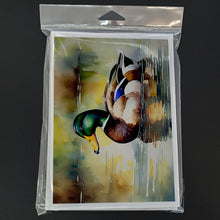 Load image into Gallery viewer, Mallard Greeting Cards - Blank Note Cards – 8-Pack of Artist-Designed Cards with Envelopes
