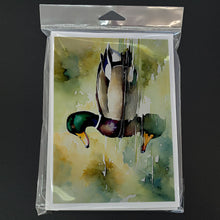 Load image into Gallery viewer, Mallard Greeting Cards - Blank Note Cards – 8-Pack of Artist-Designed Cards with Envelopes