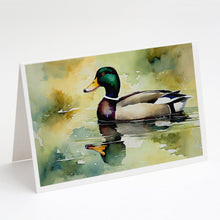 Load image into Gallery viewer, Mallard Greeting Cards - Blank Note Cards – 8-Pack of Artist-Designed Cards with Envelopes
