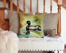 Load image into Gallery viewer, Mallard Throw Pillow - 14x14 Decorative Pillow – Art for Your Home &amp; Patio