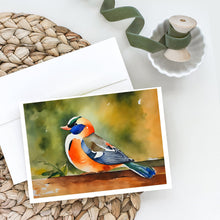 Load image into Gallery viewer, Mandarin Duck Greeting Cards - Blank Note Cards – 8-Pack of Artist-Designed Cards with Envelopes