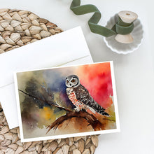 Load image into Gallery viewer, Northern Hawk Owl Greeting Cards - Blank Note Cards – 8-Pack of Artist-Designed Cards with Envelopes