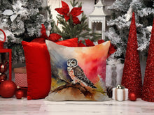 Load image into Gallery viewer, Northern Hawk Owl Throw Pillow - 14x14 Decorative Pillow – Art for Your Home &amp; Patio