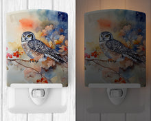 Load image into Gallery viewer, Northern Hawk Owl Ceramic Night Light