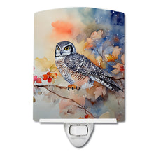 Load image into Gallery viewer, Northern Hawk Owl Ceramic Night Light