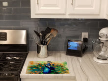 Load image into Gallery viewer, Peacock Glass Cutting Boards – Durable, Decorative Kitchen Art