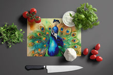 Load image into Gallery viewer, Peacock Glass Cutting Boards – Durable, Decorative Kitchen Art