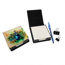 Load image into Gallery viewer, Peacock PU Leather Note Paper Holder