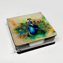 Load image into Gallery viewer, Peacock PU Leather Note Paper Holder
