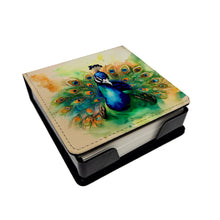 Load image into Gallery viewer, Peacock PU Leather Note Paper Holder