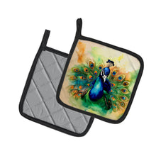 Load image into Gallery viewer, Peacock Pot Holders - Set of 2 Decorative Kitchen Helpers | Made in the USA