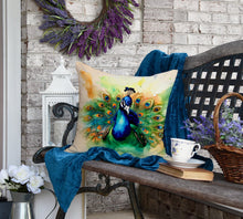 Load image into Gallery viewer, Peacock Throw Pillow