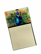 Load image into Gallery viewer, Peacock Sticky Note Holder- Refiilable Desk Accessory Note Pad