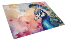 Load image into Gallery viewer, Peacock Glass Cutting Boards – Durable, Decorative Kitchen Art