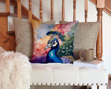 Load image into Gallery viewer, Peacock Throw Pillow - 14x14 Decorative Pillow – Art for Your Home &amp; Patio