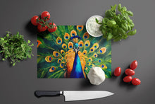 Load image into Gallery viewer, Peacock Glass Cutting Boards – Durable, Decorative Kitchen Art