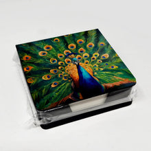 Load image into Gallery viewer, Peacock PU Leather Note Paper Holder