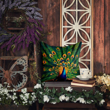 Load image into Gallery viewer, Peacock Throw Pillow