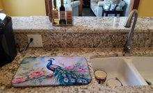 Load image into Gallery viewer, Peacock Dish Drying Mat