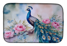 Load image into Gallery viewer, Peacock Dish Drying Mat
