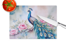Load image into Gallery viewer, Peacock Glass Cutting Boards – Durable, Decorative Kitchen Art