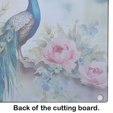 Load image into Gallery viewer, Peacock Glass Cutting Boards – Durable, Decorative Kitchen Art