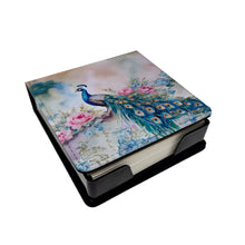 Load image into Gallery viewer, Peacock PU Leather Note Paper Holder