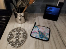 Load image into Gallery viewer, Peacock Pot Holders - Set of 2 Decorative Kitchen Helpers | Made in the USA
