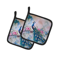 Load image into Gallery viewer, Peacock Pot Holders - Set of 2 Decorative Kitchen Helpers | Made in the USA