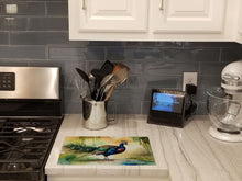 Load image into Gallery viewer, Peacock Glass Cutting Boards – Durable, Decorative Kitchen Art