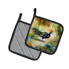 Load image into Gallery viewer, Peacock Pot Holders - Set of 2 Decorative Kitchen Helpers | Made in the USA